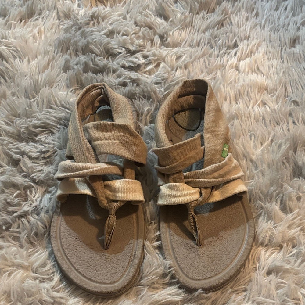 Tan Wrap Sandals